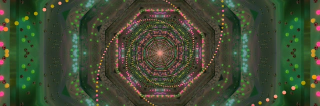 Неоновый Тоннель Восьмиугольный Вихрь VJLoops 3:1 Тройной Широкий 60fps Заставка