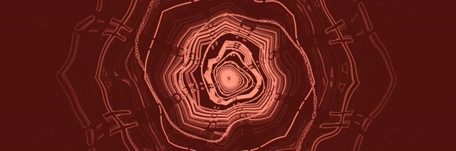 Неоновый туннель красный октагон вихрь VJ Loop 3:1 Triple Wide 60fps Screensaver