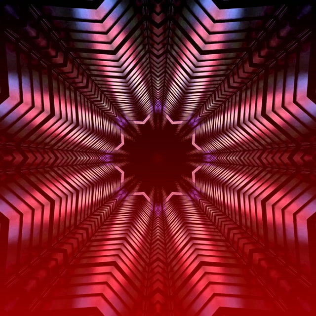 Неон Туннель Звездный Взрыв Калейдоскоп VJ Loop 1:1 Square 60fps Заставка