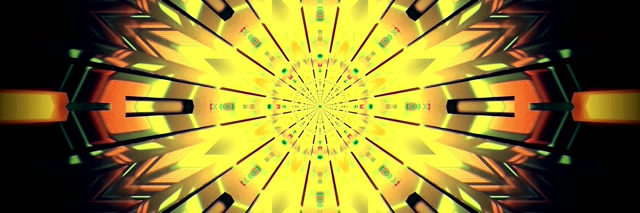 Неоновый туннель калейдоскоп вспышка VJ Loop 3:1 Triple Wide 60fps заставка