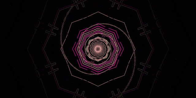 Неоновый Туннель Восьмиугольный Вихрь VJ Loop 2:1 Univisium 60fps Заставка