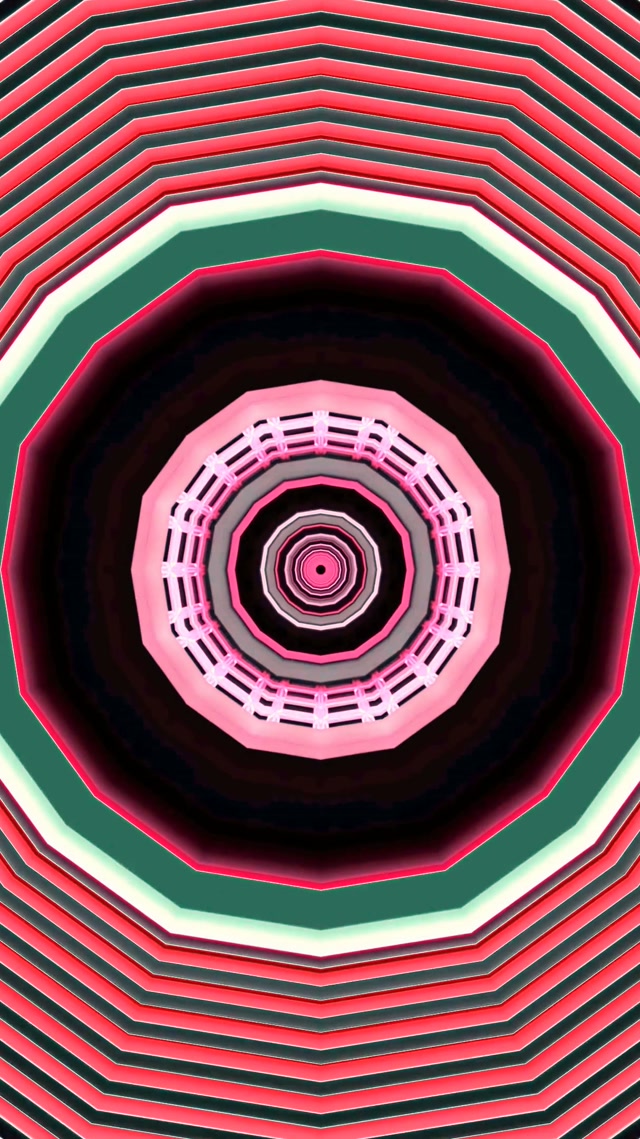 Неоновый Туннель Восьмиугольник Вихрь VJ Loop 9:16 Reels 60fps Заставка
