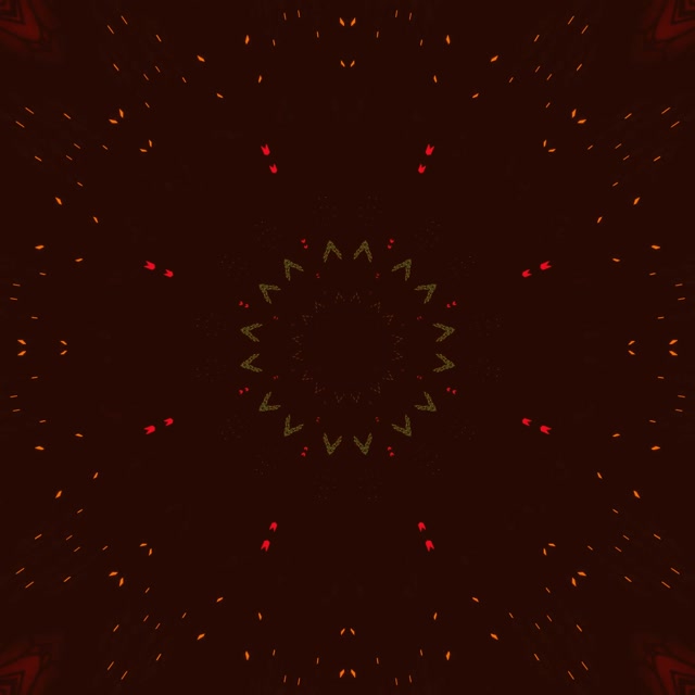 Неоновый Туннель Красная Кристальная Мандала Калейдоскоп VJ Loop 1:1 Square 60fps Заставка