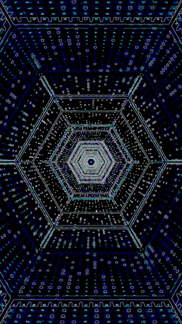 Неоновый туннель шестиугольник вихрь VJ Loop 9:16 Reels 60fps заставка