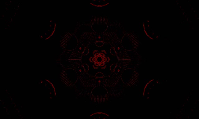 Красный фрактальный калейдоскоп неоновый туннель Vj Loop 5:3 Wide 60fps заставка