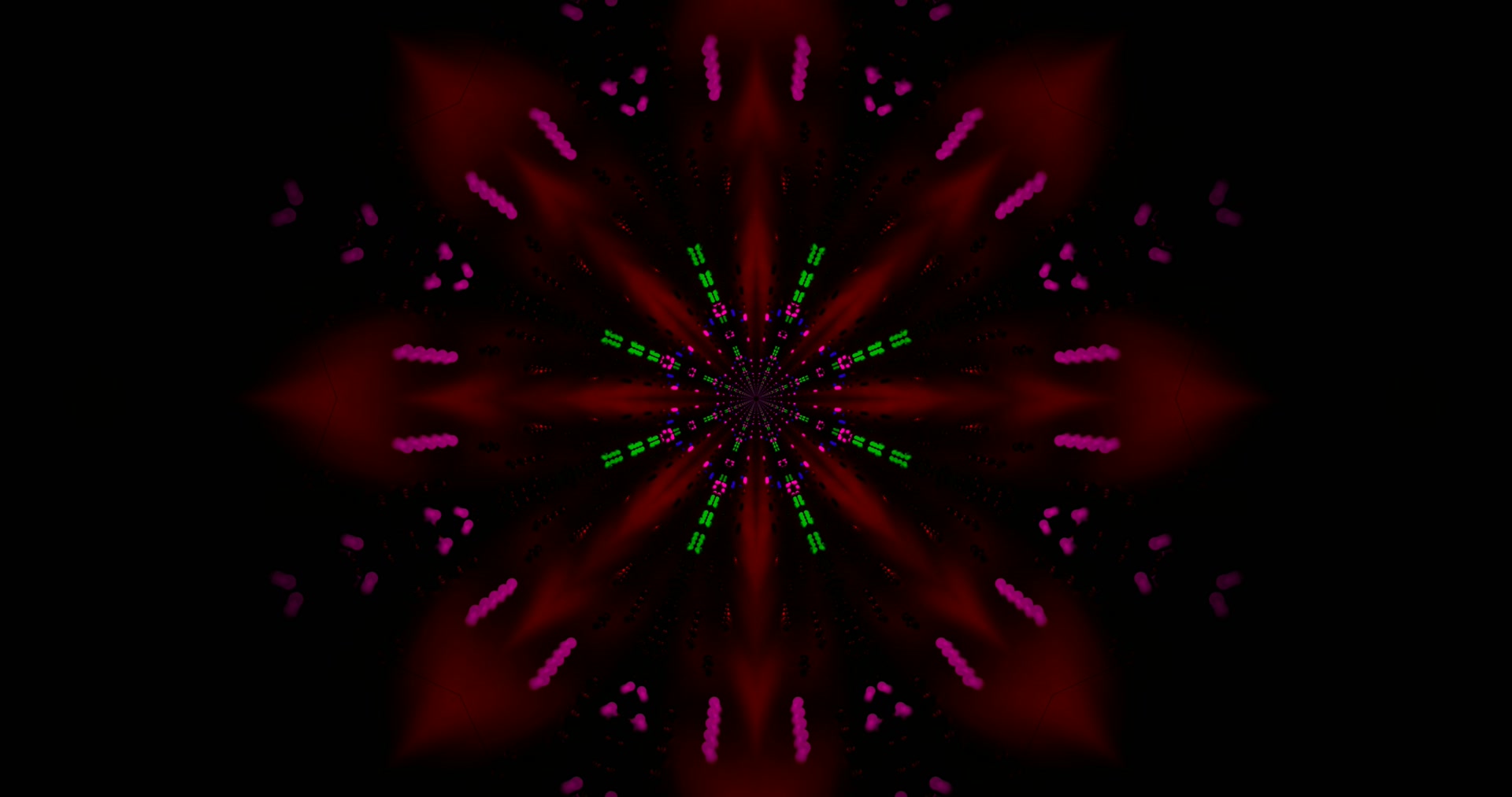 Neónový tunel červený fialový kaleidoskop šetrič obrazovky 4K UHD 60fps VJ Loop