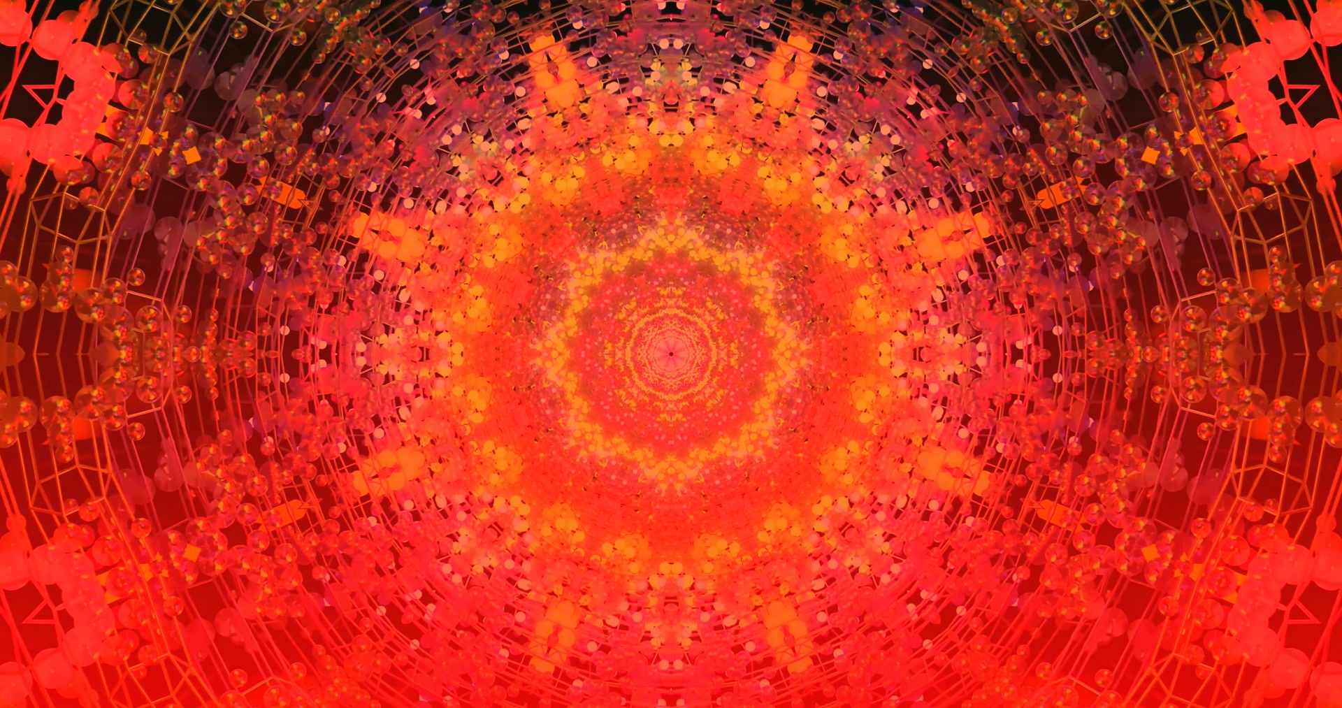 Červený Neónový Tunel Šetrič Obrazovky 4K UHD 60fps VJLoops