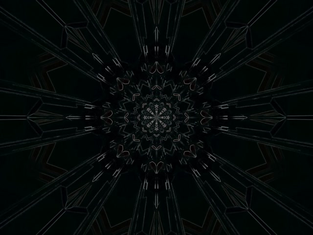 Neonový Tunel Kaleidoskop Mandala 4:3 Klasický 60fps Šetrič Obrazovky VJ Loop