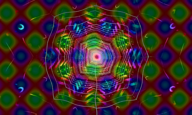 Neon Tunel Dúhová Pavúčia Sieť Vír VJ Loop 5:3 Wide 60fps Šetrič Obrazovky