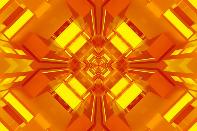 Neónový tunel oranžový kaleidoskop VJ Loop 3:2 Surface 60fps šetrič obrazovky
