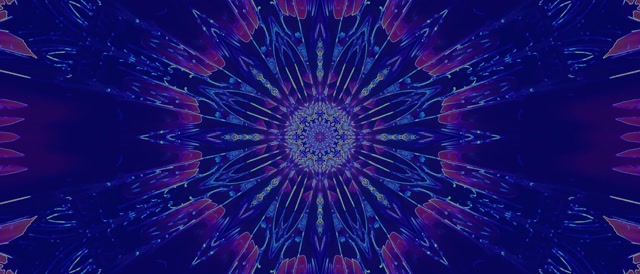 21:9 Cinematický 60fps Neon Tunel Kaleidoskop Výbuch Červený Modrý Šetrič Obrazovky VjLoops