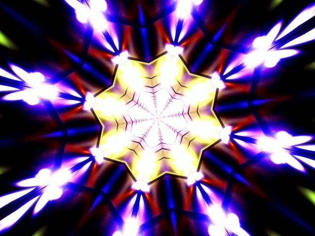 Kaleidoscope Neon Tunnel 60fps 4:3 Classic VJ Loop Screensaver