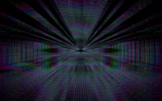 Neon Tunnel Glitch Grid VJ Loop 60fps 16:10 MacBook Screensaver