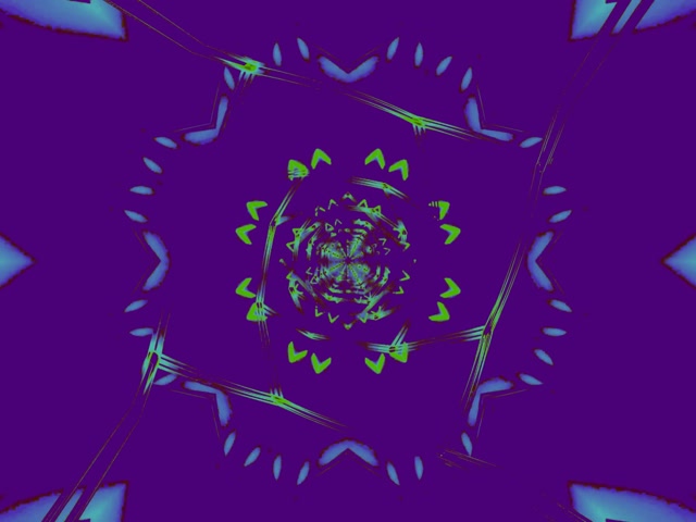 Neon Tunnel Star Kaleidoscope 4:3 Classic 60fps Screensaver Vj Loop