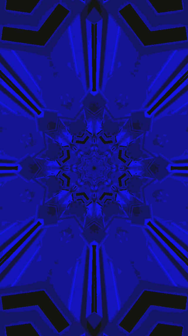 Neónový Tunel Modrý Kaleidoskop Hviezda VJ Loop 9:16 Reels 60fps Šetrič Obrazovky