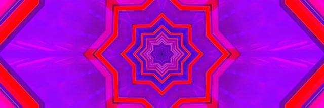 Neon Tunnel Star Vortex VJ Loop 3:1 Triple Wide 60fps Screensaver