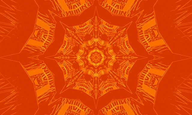 Neonový Tunel Oranžová Kaleidoskop Hviezda VJ Loop 5:3 Široké 60fps Šetrič Obrazovky