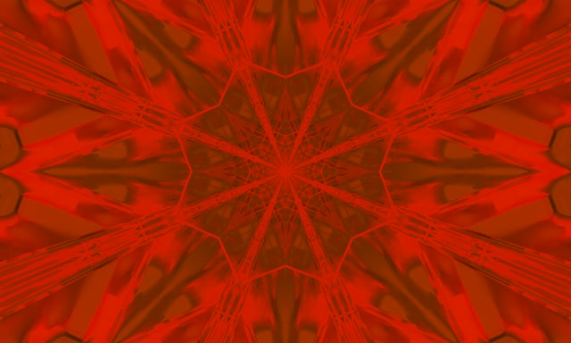 Red Fractal Kaleidoscope Neon Tunnel Vj Loop 5:3 Wide 60fps Screensaver