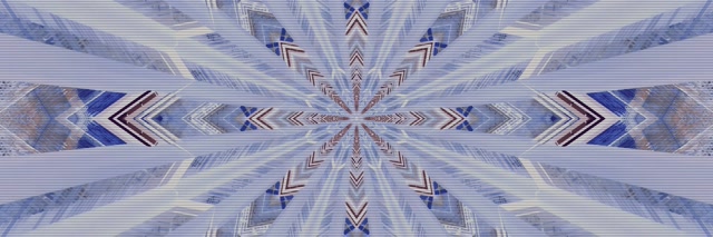 Modrý Geometrický Neon Tunel Šetrič Obrazovky 3:1 Triple Wide 60fps VJ Loop