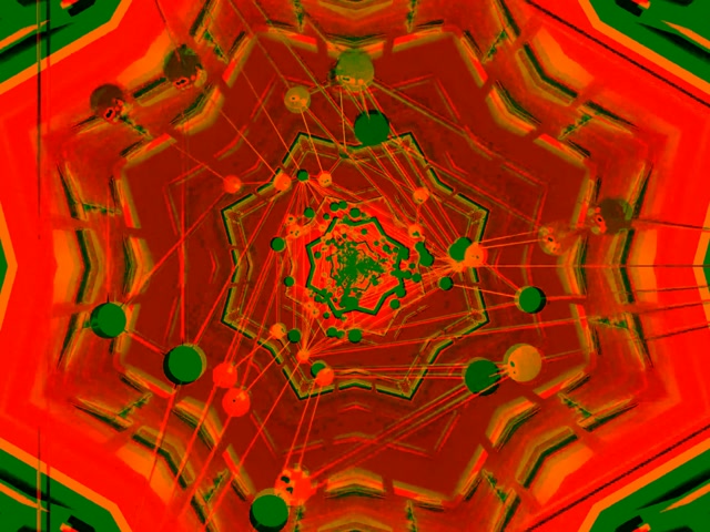 Pulsating Hexagon Neon Tunnel VJ Loop 4:3 Classic 60fps Screensaver