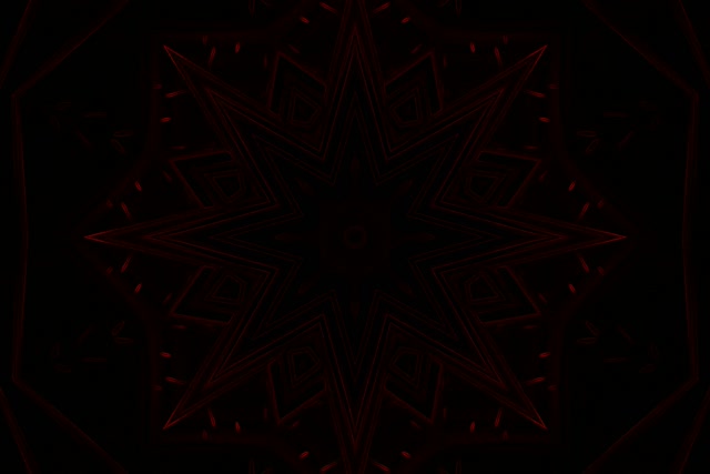 Červený neonový tunel kaleidoskop hviezda 3:2 surface 60fps šetrič obrazovky Vj loop