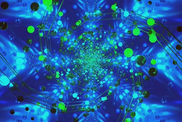 Neon Tunel Svietiaca Guľa Vortex VJ Loop 3:2 Surface 60fps Šetrič Obrazovky