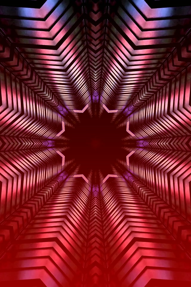 Neon Tunel Cikcak Hviezda Vortex VJ Loop 2:3 Photo Portrait 60fps Šetrič Obrazovky