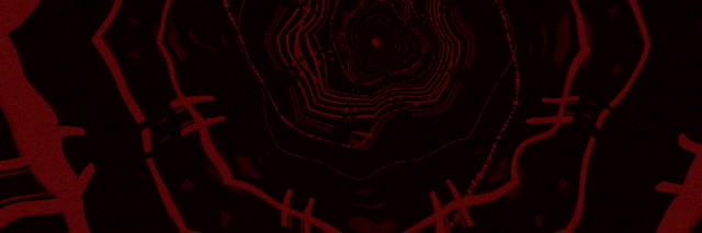 Červený Neon Tunnel Symetrický Obvod 3:1 Triple Wide 60fps Šetrič Obrazovky VJ Loop