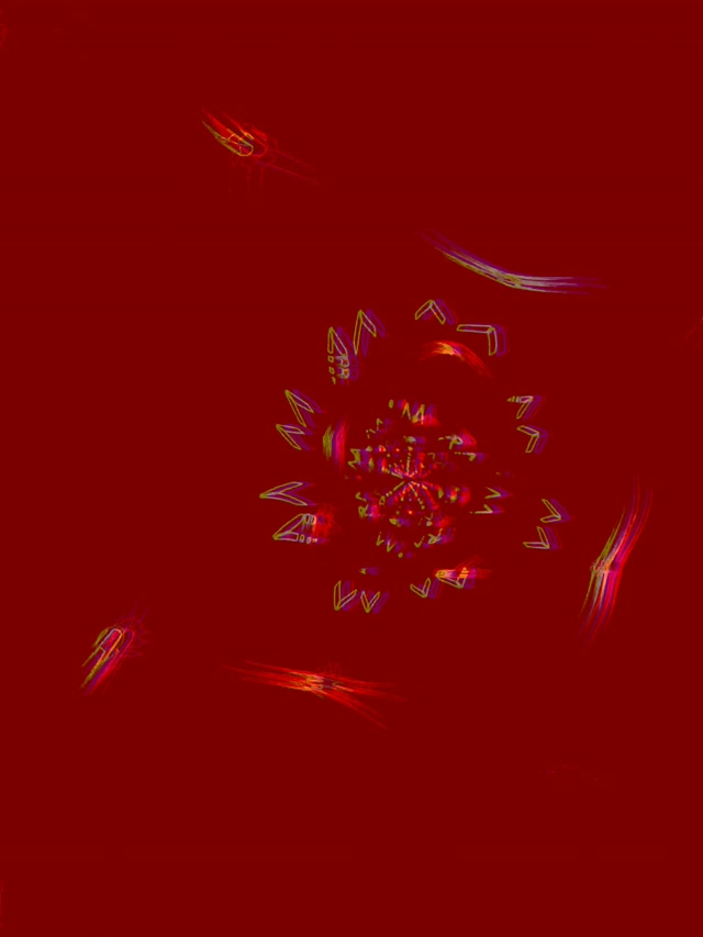 Neónový Tunel Fraktálny Kaleidoskop Výbuch VJLoops 3:4 iPad Portrait 60fps Šetrič Obrazovky