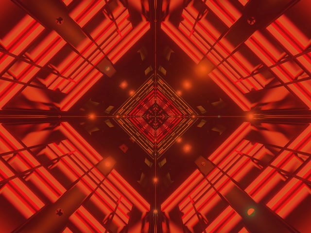 Červený Neónový Tunel Diamantový Vortex Vj Loop 4:3 Klasický 60fps Šetrič Obrazovky