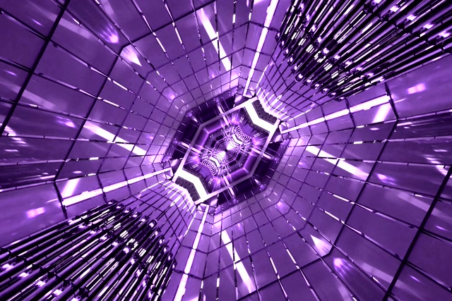 Fialový Neon Tunnel Šetrič Obrazovky 3:2 Surface 60fps VJ Loop PC Laptop