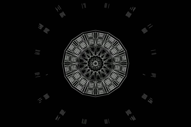 Neon Tunel Mandala Hviezda VJ Loop 3:2 Surface 60fps Šetrič Obrazovky