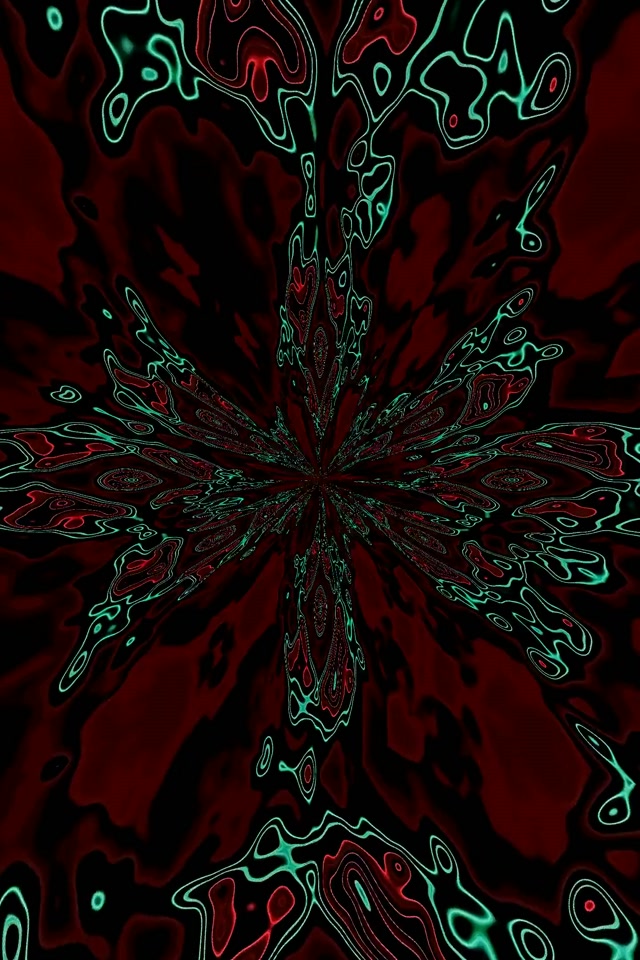 Neónový tunel Fraktálový Motýľ Výbuch VJ Loop 2:3 Photo Portrait 60fps Šetrič obrazovky