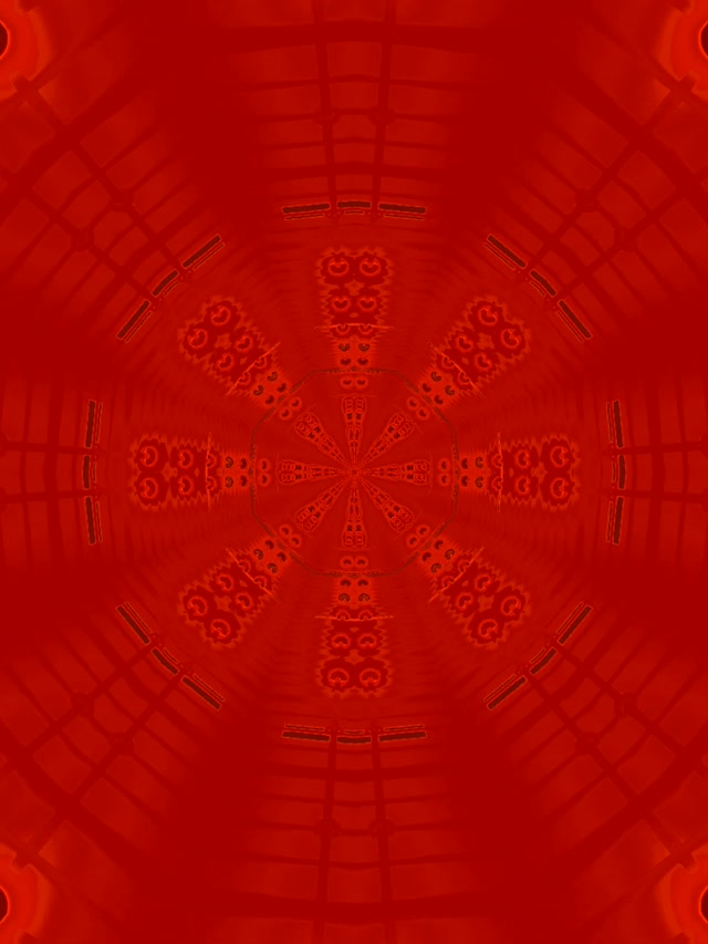 Red Neon Tunnel Octagon Grid VJ Loop 3:4 iPad Portrait 60fps Screensaver