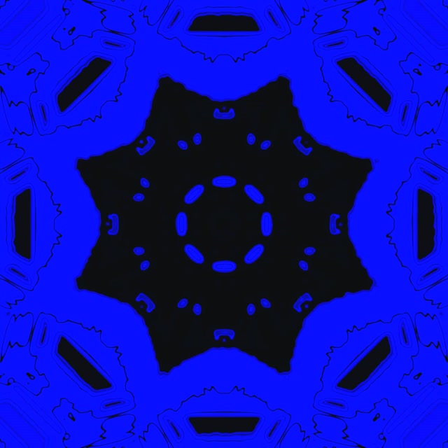 Modro-Čierna Hviezda Neon Tunel Šetrič Obrazovky 1:1 Štvorec 60fps VJ Loop