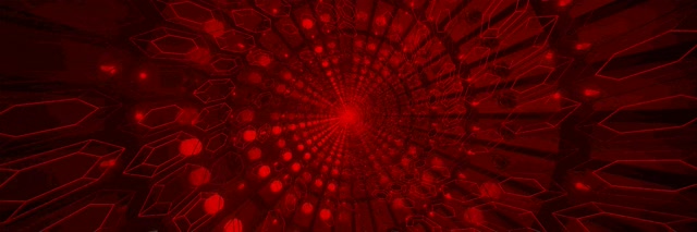 Červený Kryštál Neon Tunel VJLoops 3:1 Triple Wide 60fps Šetrič Obrazovky