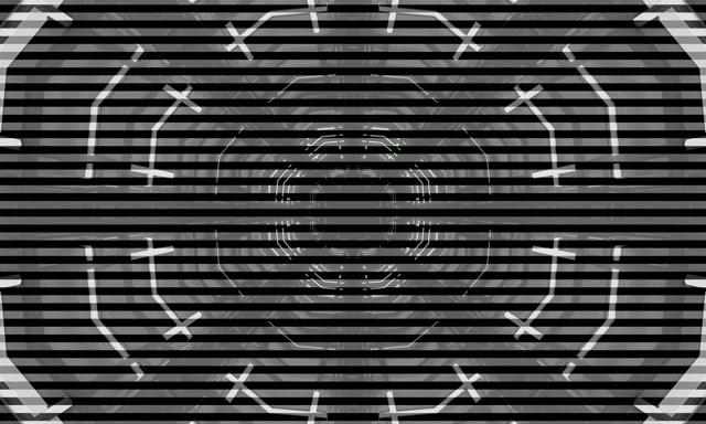 Neonový tunel oktagon mriežka VJ Loop 5:3 Wide 60fps šetrič obrazovky