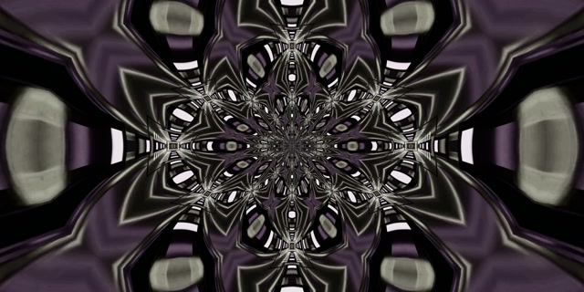 Neon Tunel Tmavý Fraktál Kaleidoskop 2:1 Univisium 60fps Šetrič Obrazovky VjLoops