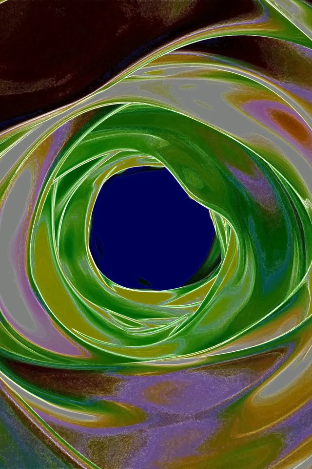 2:3 Neon Tunel Zeleno-Modrý Vír Pohyblivé Pozadie Šetrič Obrazovky Windows 10 VJ Loop 60fps