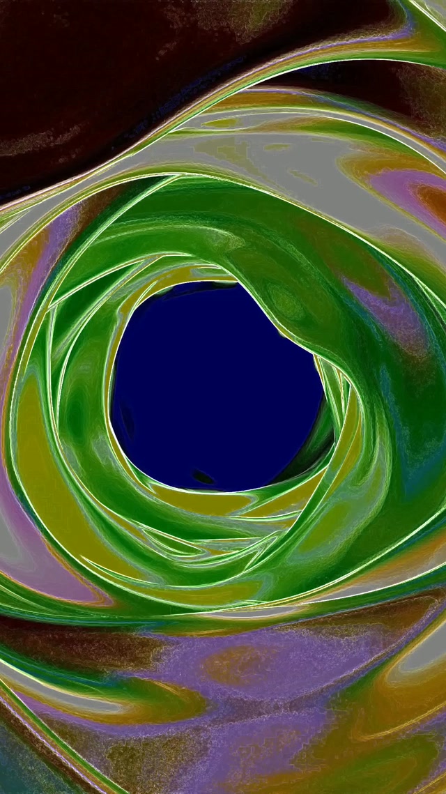 Neon Tunel Zelený Modrý Vír Šetrič Obrazovky Windows 10 VJ Loop 9:16 Reels 60fps