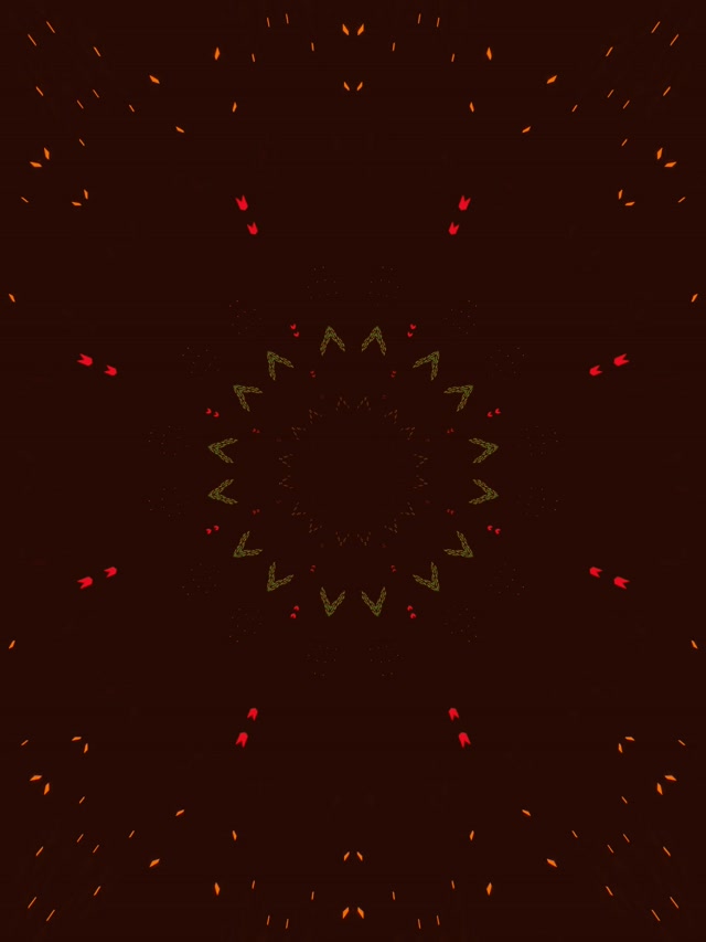 Neonový Tunel Červený Krištál Mandala VJ Loop 3:4 iPad Portét 60fps Šetrič Obrazovky