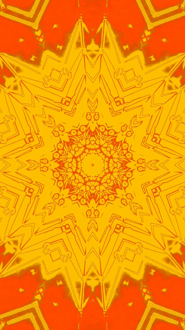 Neon Tunel Mandala Výbuch 9:16 Reels 60fps Šetrič Obrazovky VJLoops