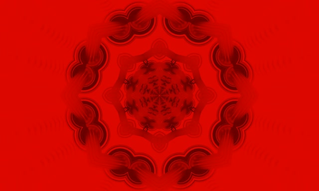 Červená Mandala Neon Tunel VJLoops 5:3 Wide 60fps Šetrič Obrazovky