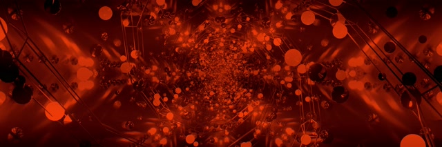 Červený Neonový Tunel Bokeh Šetrič Obrazovky VJ Loop 3:1 Trojité Široké 60fps