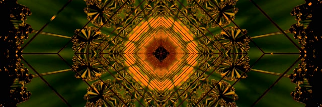 Oranžový Neónový Tunel Diamantový Vortex VJ Loop 3:1 Triple Wide 60fps Šetrič Obrazovky