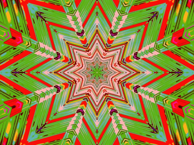 Neónový tunel hviezda kaleidoskop výbuch VJ Loop 4:3 klasický 60fps Šetrič obrazovky