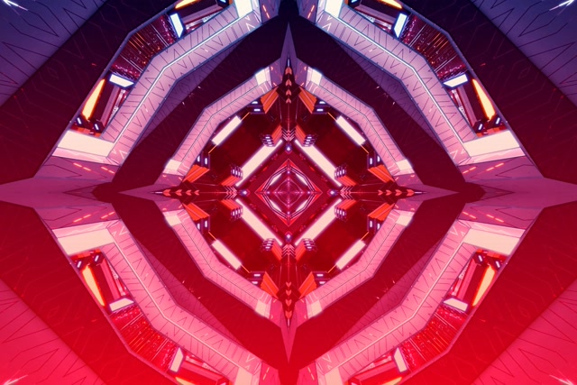 Neónový tunel diamant kaleidoskop VJ Loop 3:2 Surface 60fps Šetrič obrazovky