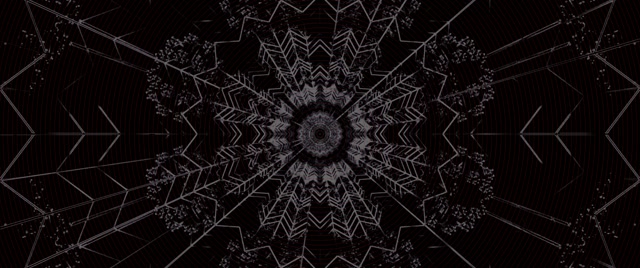 Fraktálny Kaleidoskop Neon Tunel 2.39:1 Cinemascope 60fps Šetrič Obrazovky VJLoops