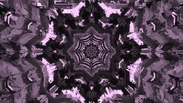 Vijolična Geometrijska Kaleidoskop VJLoops - Temno Abstraktno Gibanje Ozadje