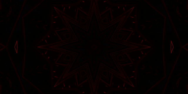 Red Neon Tunnel Kaleidoscope Star VJ Loop 2:1 Univisium 60fps Screensaver